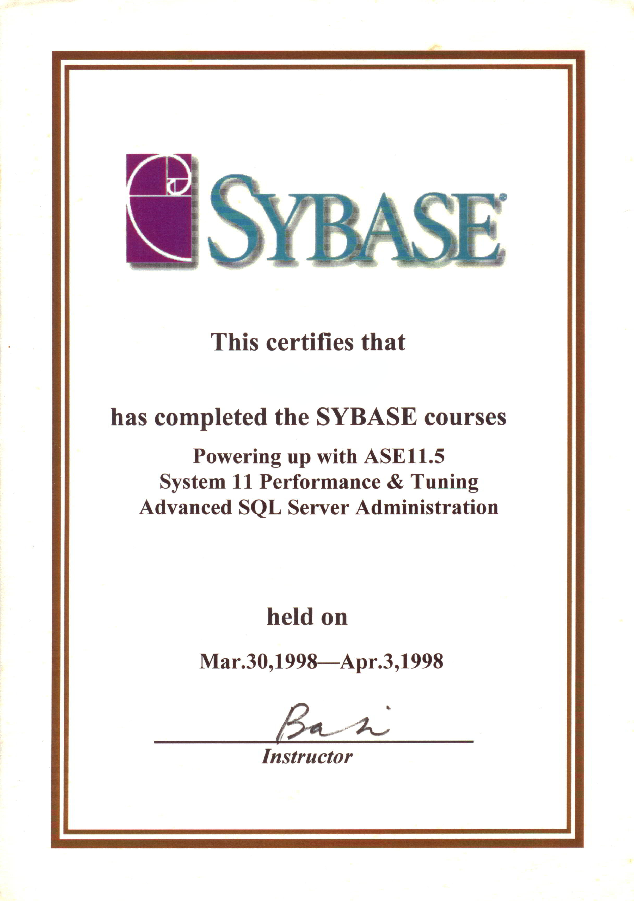Sybase SystemAdm